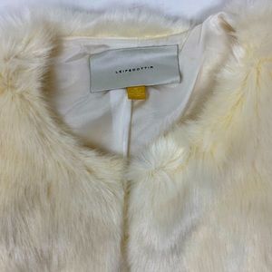 💫Leifsdottir x Anthropologie faux fur cream coat